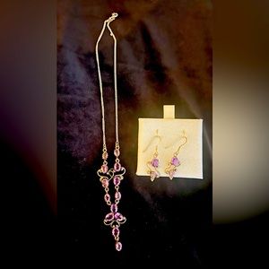 Amethyst & Sterling necklace & Earrings set